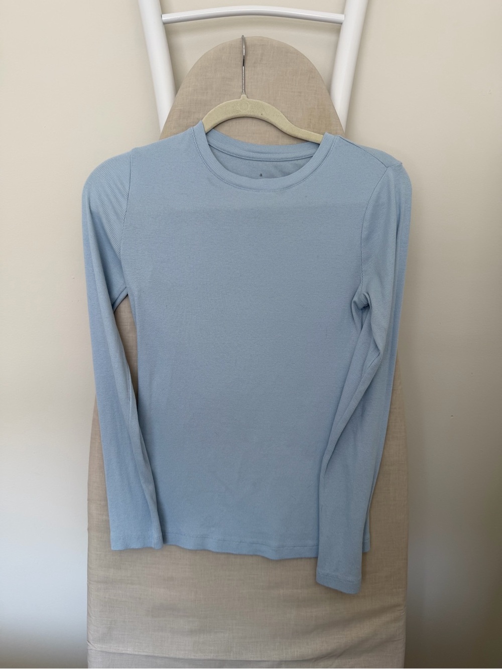Target Light Blue Long-Sleeve Crew Neck Top
